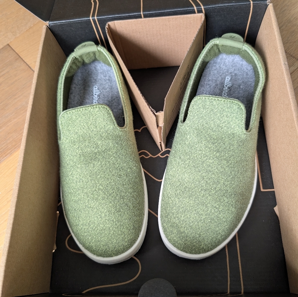 Allbirds Women's Wool Loungers, Green, Size 8